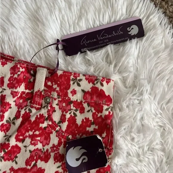 Gloria Vanderbilt Floral Jean Shorts Amanda Heritage Fit Bermuda Classic Rise 4P - Picture 3 of 10